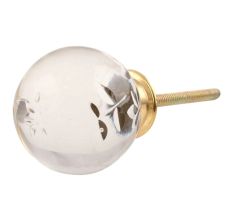 Clear Star And Leaf Cut Glass Desser Knob Online